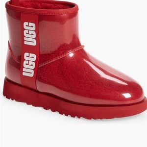 New red UGGs never worn very comfortable waterproof